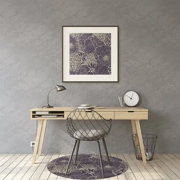 Tappeto per sedia con ruote Motivo Blu