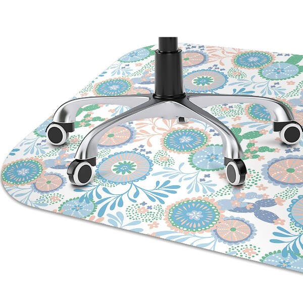 Tappeto per sedia con ruote Fiori Vintage