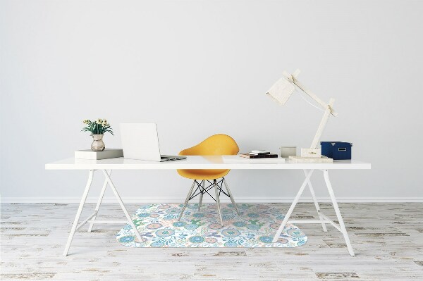 Tappeto per sedia con ruote Fiori Vintage