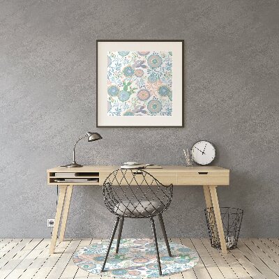 Tappeto per sedia con ruote Fiori Vintage