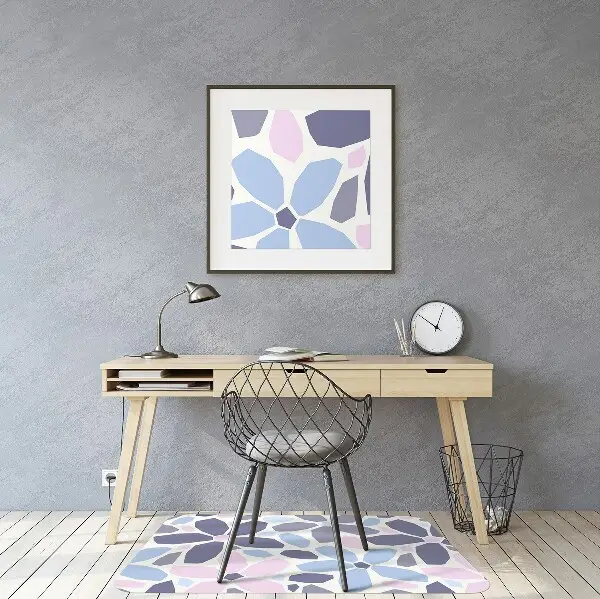 Tappeto sedia ufficio Fiori Geometrici