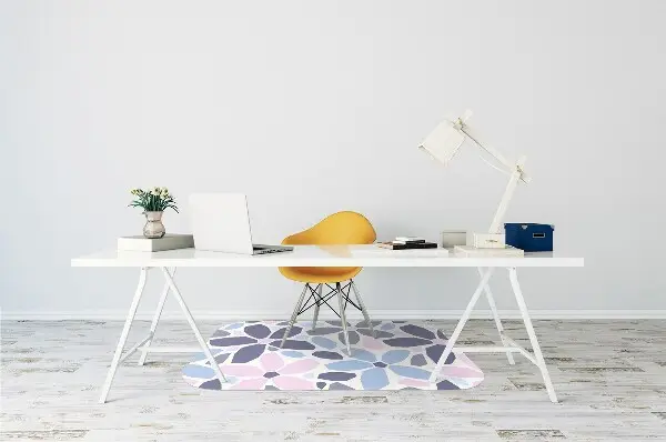 Tappeto sedia ufficio Fiori Geometrici