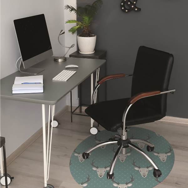 Tappeto per sedia con ruote Deer Grigio