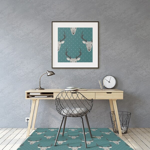 Tappeto per sedia con ruote Deer Grigio