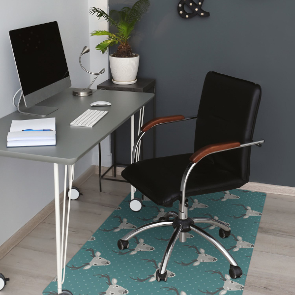 Tappeto per sedia con ruote Deer Grigio