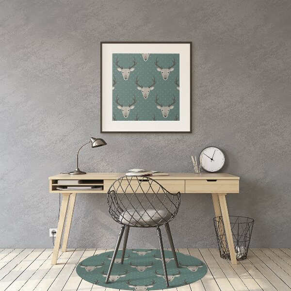 Tappeto per sedia con ruote Deer Grigio