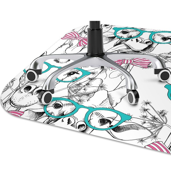 Tappeto per sedia con ruote Giraffa Hipster