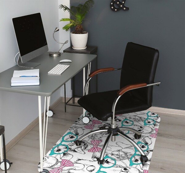 Tappeto per sedia con ruote Giraffa Hipster