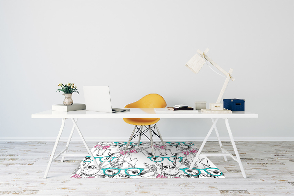 Tappeto per sedia con ruote Giraffa Hipster