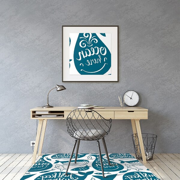 Tappeto per sedia con ruote Balene