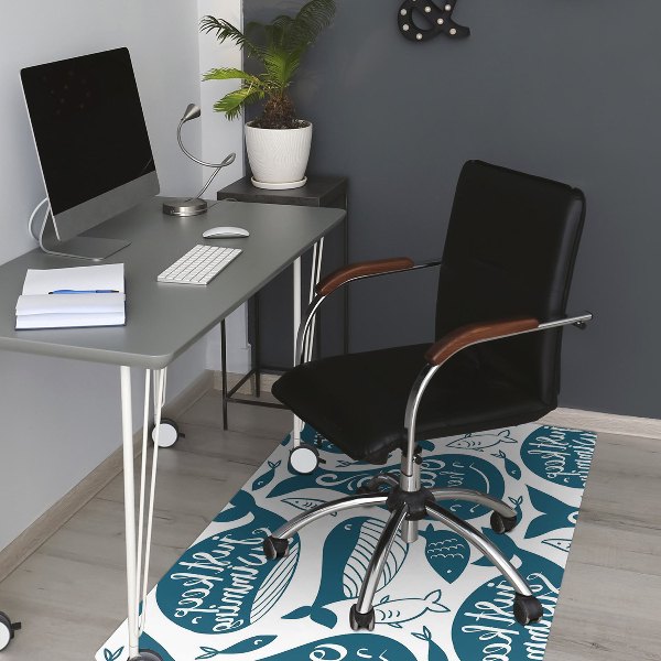 Tappeto per sedia con ruote Balene