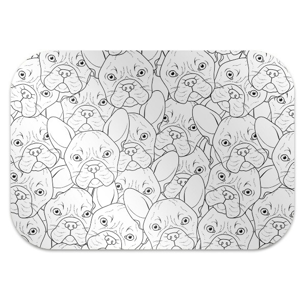 Tappeto per sedia con ruote Cane Bulldog
