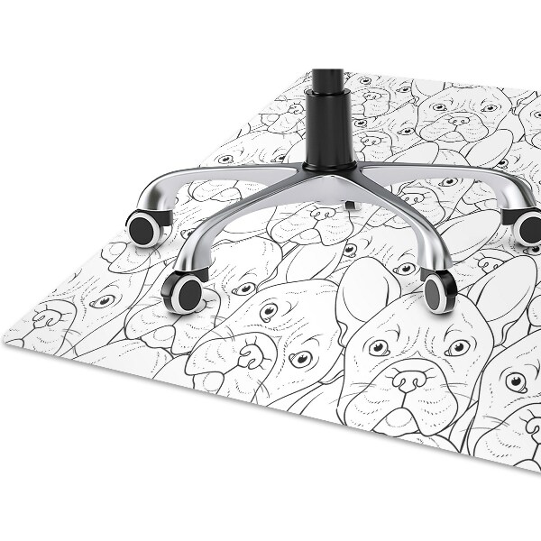 Tappeto per sedia con ruote Cane Bulldog
