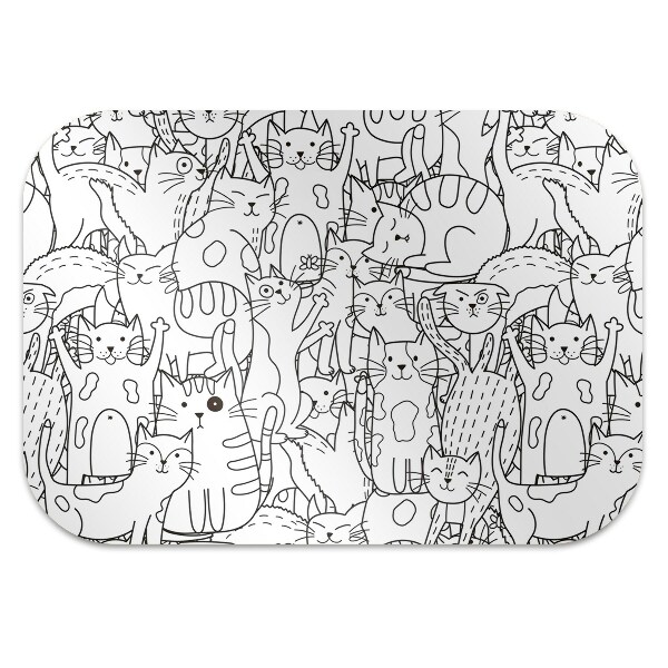 Tappeto sedia ufficio Gatti In Stile Doodle
