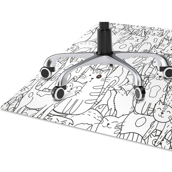 Tappeto sedia ufficio Gatti In Stile Doodle
