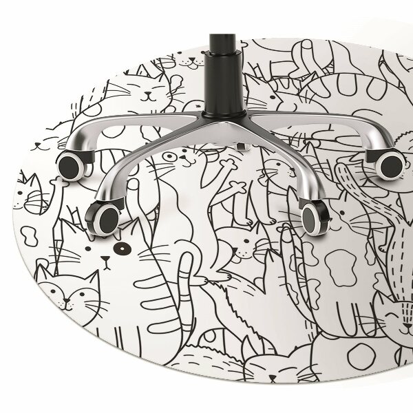 Tappeto sedia ufficio Gatti In Stile Doodle