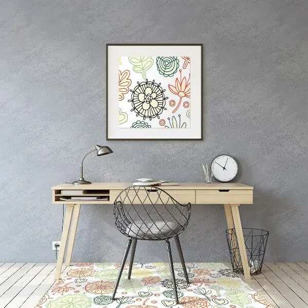Tappeto per sedia con ruote Fiori E Cuori