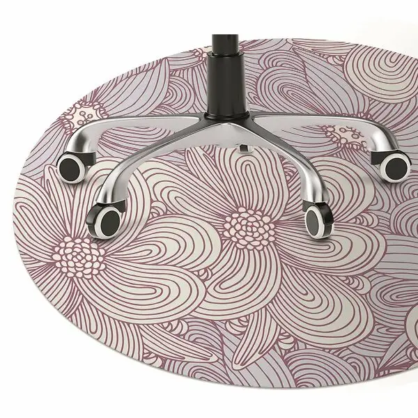 Tappeto per sedia con ruote Doodle Fiori