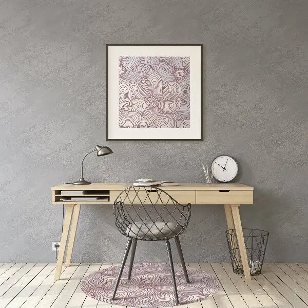 Tappeto per sedia con ruote Doodle Fiori