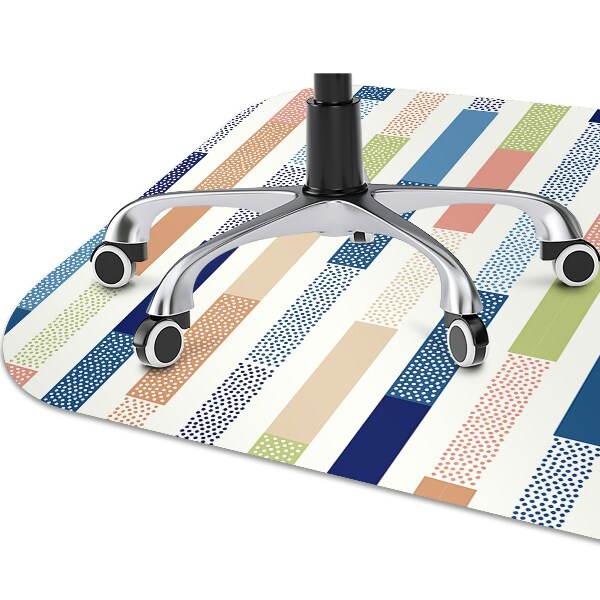 Tappeto per sedia con ruote Strisce Colorate