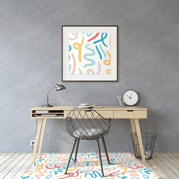Tappeto per sedia con ruote Calligrafia