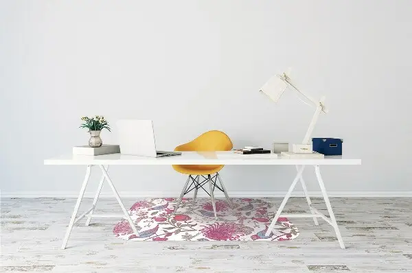 Tappeto per sedia con ruote Uccelli E Fiori