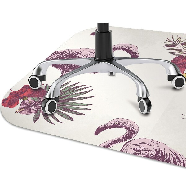 Tappeto sedia ufficio Flamingo E Hibiscus