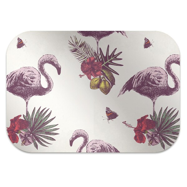 Tappeto sedia ufficio Flamingo E Hibiscus