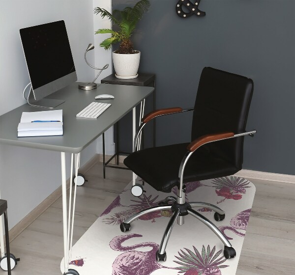 Tappeto sedia ufficio Flamingo E Hibiscus