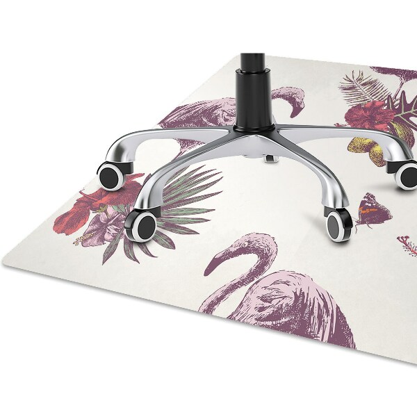 Tappeto sedia ufficio Flamingo E Hibiscus