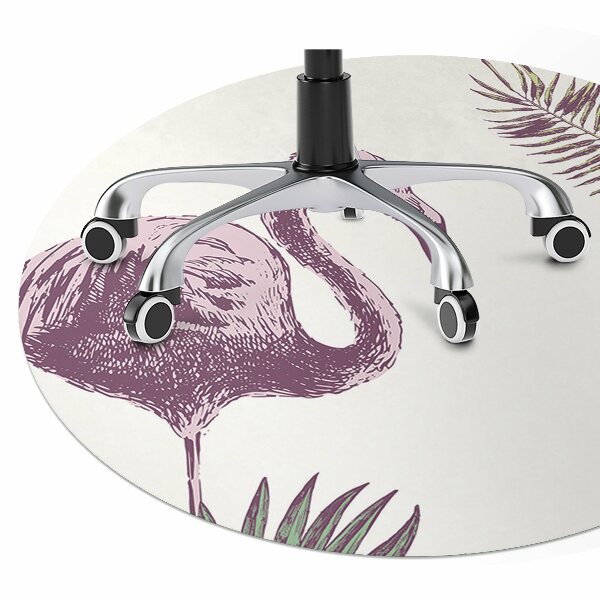 Tappeto sedia ufficio Flamingo E Hibiscus