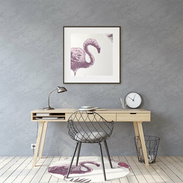 Tappeto sedia ufficio Flamingo E Hibiscus