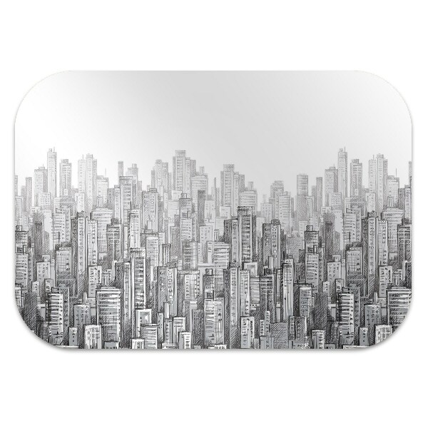 Tappeto sedia ufficio Città In Bianco E Nero
