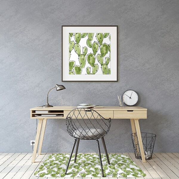 Tappeto per sedia con ruote Boho Cactus
