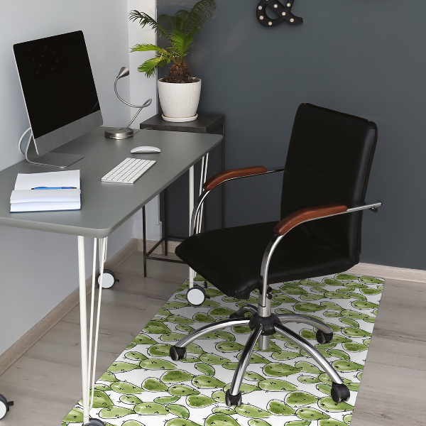 Tappeto per sedia con ruote Boho Cactus