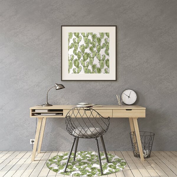 Tappeto per sedia con ruote Boho Cactus