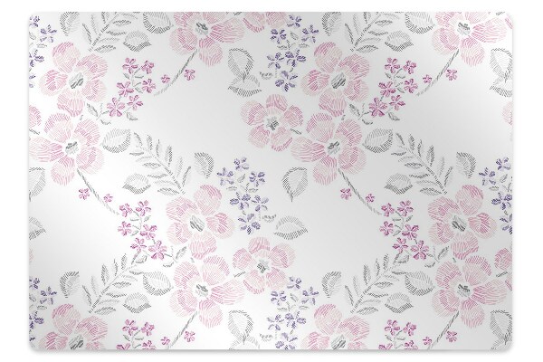 Tappeto per sedia con ruote Pattern Floreale