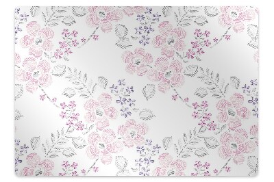 Tappeto per sedia con ruote Pattern Floreale