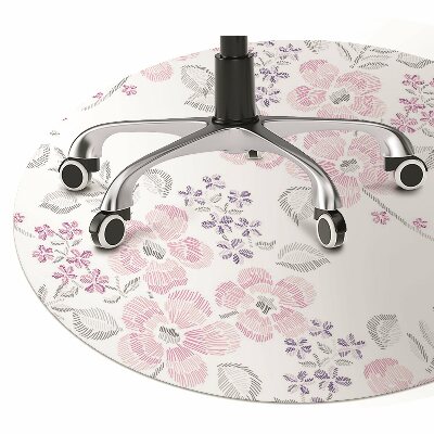 Tappeto per sedia con ruote Pattern Floreale