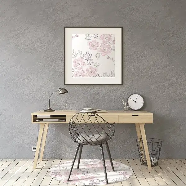 Tappeto per sedia con ruote Pattern Floreale