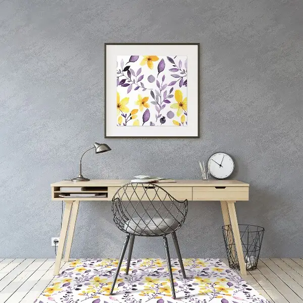 Tappeto sedia ufficio Fiori Astratti