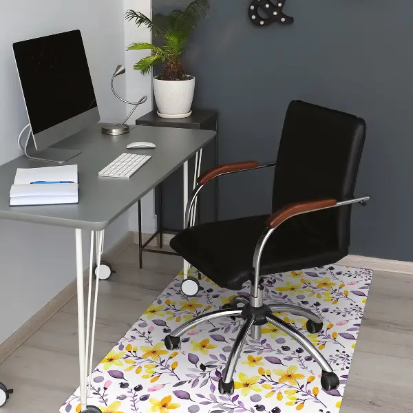 Tappeto sedia ufficio Fiori Astratti