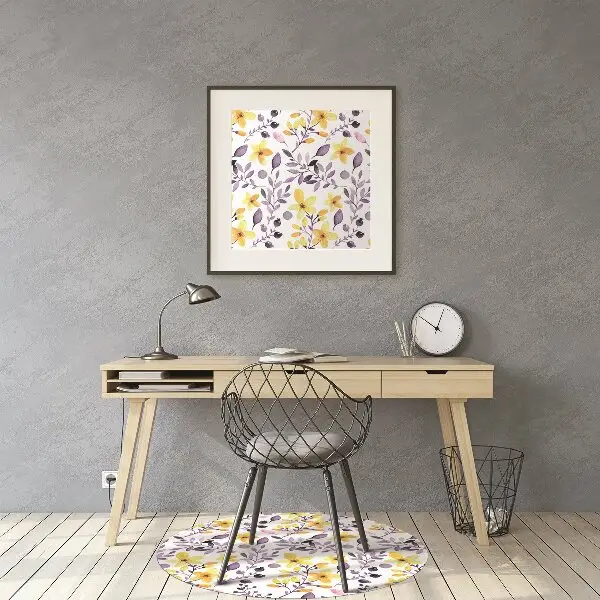 Tappeto sedia ufficio Fiori Astratti