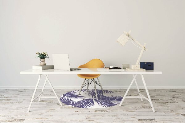 Tappeto per sedia con ruote Foglia Blu Navy