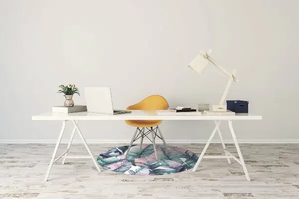 Tappeto per sedia con ruote Foglie Arcobaleno