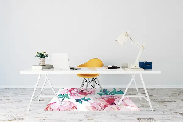 Tappeto per sedia con ruote Fiore Di Semi Di Papavero