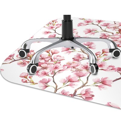 Tappeto per sedia con ruote Fiori Rosa