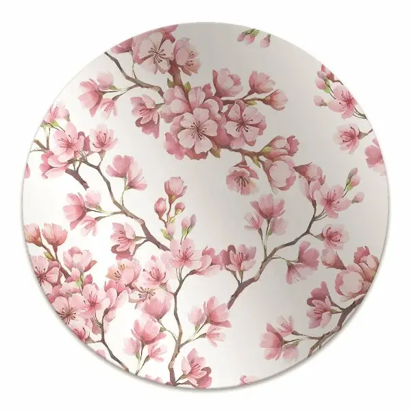 Tappeto per sedia con ruote Fiori Rosa