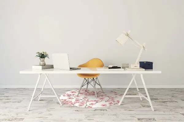 Tappeto per sedia con ruote Fiori Rosa