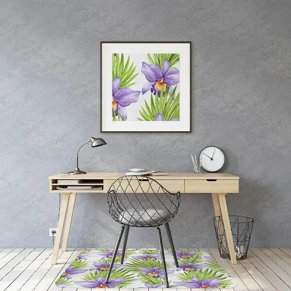Tappeto salvapavimento Fiori Viola